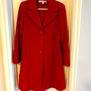 Larry Levine Red Coat Sz 6